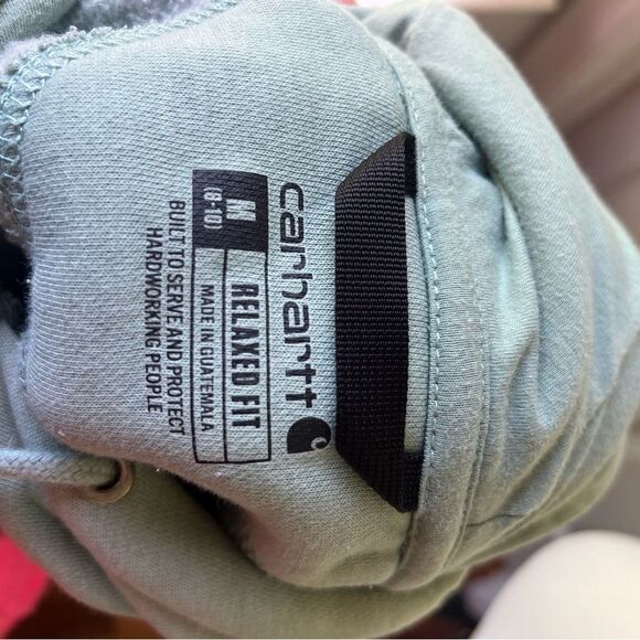 Carhartt Mint Hooded Sweatshirt Medium - Picture 5 of 5